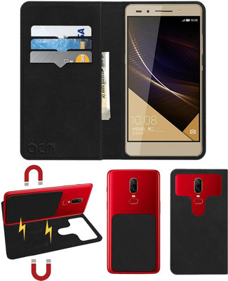 ACM Flip Cover for Honor 7(Black, Cases with Holder, Pack of: 1)