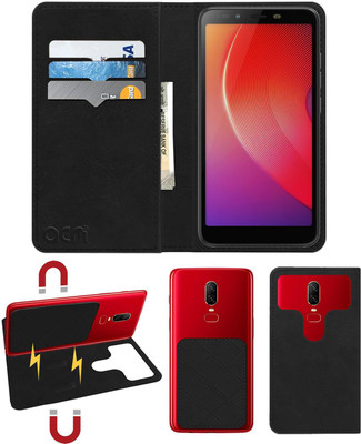 ACM Flip Cover for Infinix Smart 2(Black, Cases with Holder, Pack of: 1)