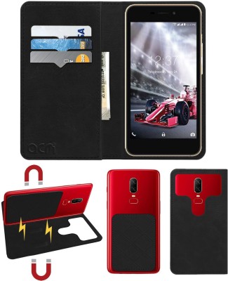 ACM Flip Cover for Intex Aqua Zenith 4g(Black, Cases with Holder, Pack of: 1)