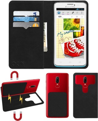 ACM Flip Cover for Alcatel Ot8000d One Touch Scribe(Black, Cases with Holder, Pack of: 1)