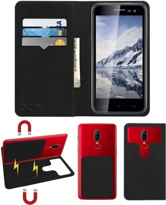 ACM Flip Cover for Iball Andi 5m Xotic(Black, Cases with Holder, Pack of: 1)