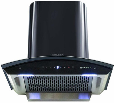 

FABER Hood Orient TC BK 60, Black, 60 cm 1200 m3/h Filterless, Autoclean Wall Mounted Chimney(Black 1200 CMH)