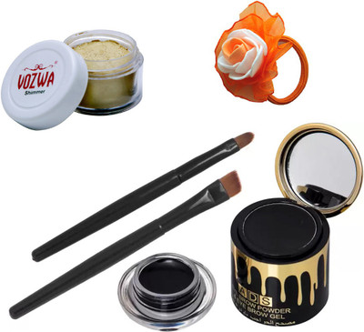 

Vozwa Golden Shimmer Powder, Gel eyeliner with band(Set of 3)