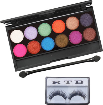 

RTB SB SwissBeauty Eye Shadows Palette705-04 20 g (Multicolor) with false eyelash(Set of 2)