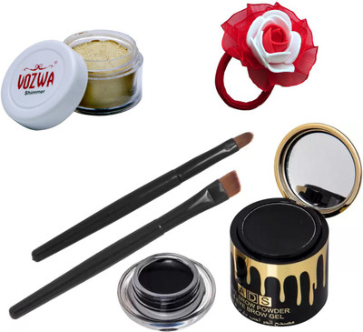 

Vozwa Golden Shimmer Powder, Gel eyeliner with band(Set of 3)