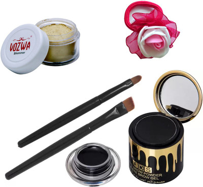 

Vozwa Golden Shimmer Powder, Gel eyeliner with band(Set of 3)