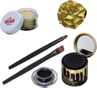 

Vozwa Golden Shimmer Powder, Gel eyeliner with band(Set of 3)