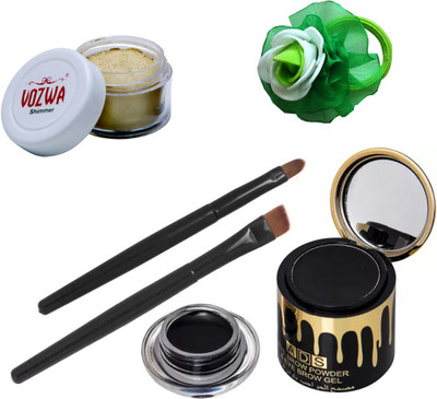 

Vozwa Golden Shimmer Powder, Gel eyeliner with band(Set of 3)