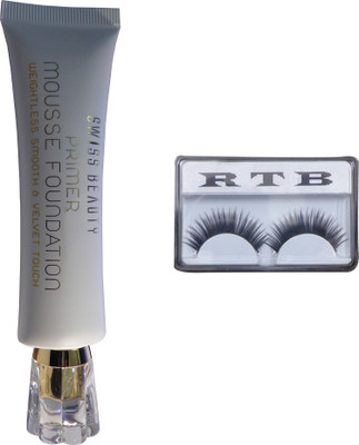 

RTB SWISSBEAUTY MOUSSE PRIMER FOUNDATION WITH FALSE EYELASH 40 ML(Set of 2)
