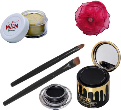 

Vozwa Golden Shimmer Powder, Gel eyeliner with band(Set of 3)