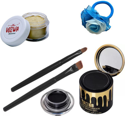 

Vozwa Golden Shimmer Powder, Gel eyeliner with band(Set of 3)