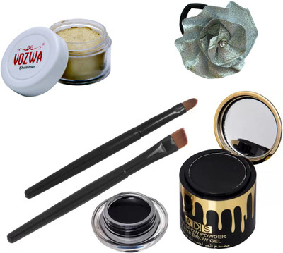 

Vozwa Golden Shimmer Powder, Gel eyeliner with band(Set of 3)