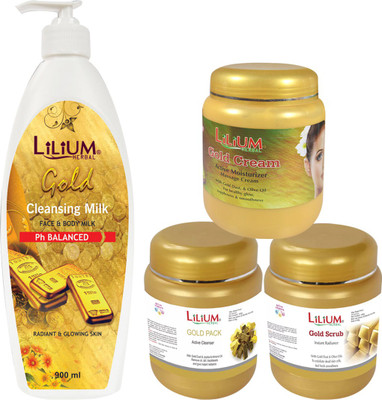 

Lilium Herbal Skin Care Moisturizer Gold Combo Kit(Set of 4)
