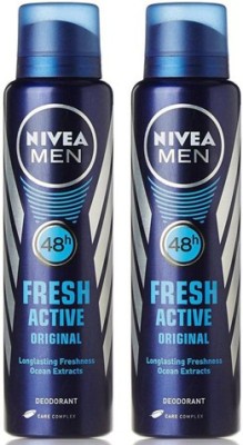 

Nivea Fresh Active Original Body Spray - For Men(300 ml, Pack of 2)