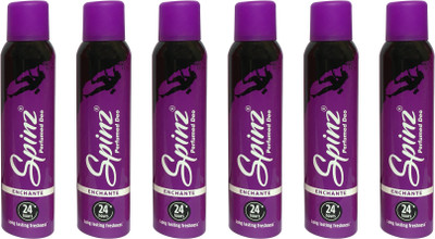 

SPINZ ENCHANTE (PACK OF 6) Deodorant Spray - For Women(150 ml, Pack of 6)