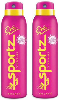 

EVA Bounce Sportz Set Of 2 (125 ml X 2 Pc) Deodorant Spray - For Men & Women(250 ml, Pack of 2)