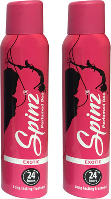 

SPINZ EXOTIC (PACK OF 2) Deodorant Spray - For Women(150 ml, Pack of 2)