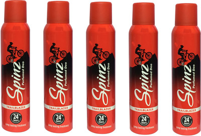 

SPINZ TRAIL BLAZER (PACK OF 5) Deodorant Spray - For Women(150 ml, Pack of 5)