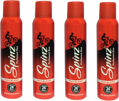 

SPINZ TRAIL BLAZER (PACK OF 4) Deodorant Spray - For Women(150 ml, Pack of 4)
