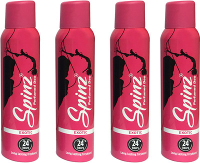 

SPINZ EXOTIC (PACK OF 4) Deodorant Spray - For Women(150 ml, Pack of 4)