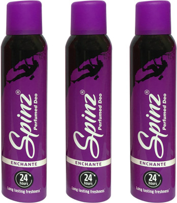 

SPINZ ENCHANTE (PACK OF 3) Deodorant Spray - For Women(150 ml, Pack of 3)