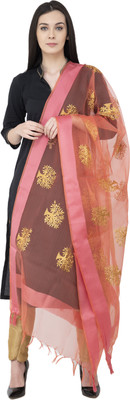 A R SILK Pure Silk Self Design Women Dupatta