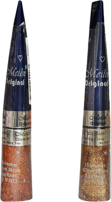 

Meilin Combo pack of Shimmer Shine Eyeliner 14 ml(Rust, Copper)