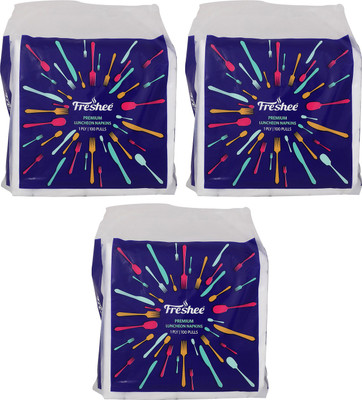 

Freshee 100 pulls 1 ply Luncheon Tissue Napkin That Offers Fresh Soft and Hygienic Experience(Pack of 100)