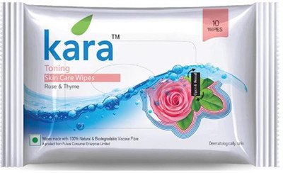 

Kara TONING ROSE & THYME WIPES 10PCS (PACK OF 4)(Pack of 40)