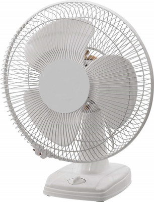 

amikan Happy Home || Laurels || Wall Cum Table Fan || 12 inch || ISI Approved Copper Motor || 1 year Warranty || Model – AP Deluxe d-87 3 Blade Table Fan(WHITE, Pack of 1)