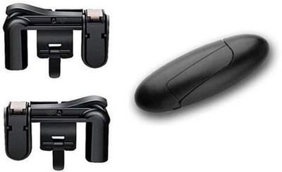 

LIFEMUSIC Foldable Game Handle Phone Extender Controller Trigger Gamepad Fire Button Mobile Phone Game Controller with Gaming Trigger Gaming Accessory Kit(Black, For Android, iOS)