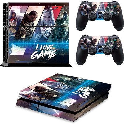 

CRAZYINK I Love Game Skin Sticker Cover For Console And Controller Gaming Accessory Kit(Multicolor, For PS4)