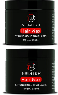 

Newish : Natural and Parabens Free Hair Stylish | Restyling Strong Hold Wax For Men Each 100 gm ( Pack of 2) Hair Wax(200 g)