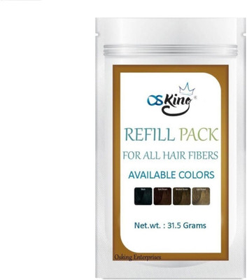 

Osking Hair Building Fibers Refill Pack 31.5 Grams For All Fibres Natural Black Color 31.5 g (Hair Loss Concealer)(31.5 g)