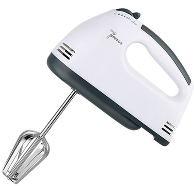 Three Secondz Best 7 Hand Held Mixer Blender Whisk Eggs Mixer Batter Beater 180 Electric Whisk, Stand Mixer, Hand Blender(White)