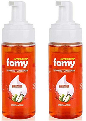 

Intercorp Fomy Antibacterial Soft Refreshing Foam Hand Wash, 160ml Each (Green Apple) - Pack of 2(320 ml, Pump Dispenser, Pack of 2)
