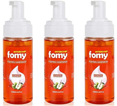 

Intercorp Fomy Antibacterial Soft Refreshing Foam Hand Wash, 160ml Each (Green Apple) - Pack of 3(480 ml, Pump Dispenser, Pack of 3)