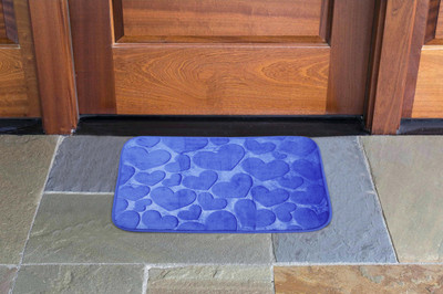 Furnishingkart Microfiber Door Mat(Blue, Medium)