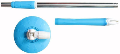 Kanantraders spin Cleaning stainless steel Rod Set with 01 Mop Refill Wet & Dry Mop(Blue)