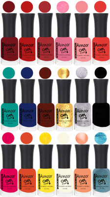 

Avnoor Trending Velvet Matte Nail Polish Combo 7892 Multicolor(Pack of 18)