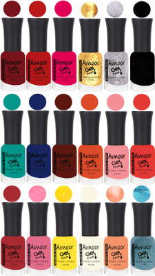 

Avnoor Trending Velvet Matte Nail Polish Combo 7876 Multicolor(Pack of 18)
