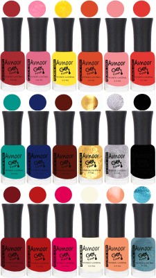 

Avnoor Trending Velvet Matte Nail Polish Combo 7873 Multicolor(Pack of 18)