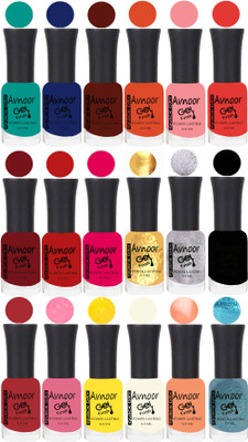

Avnoor Trending Velvet Matte Nail Polish Combo 7870 Multicolor(Pack of 18)