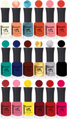 

Avnoor Trending Velvet Matte Nail Polish Combo 7874 Multicolor(Pack of 18)