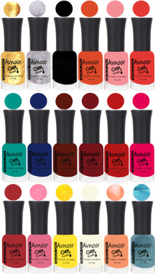 

Avnoor Trending Velvet Matte Nail Polish Combo 7872 Multicolor(Pack of 18)
