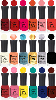 

Avnoor Trending Velvet Matte Nail Polish Combo 7880 Multicolor(Pack of 18)
