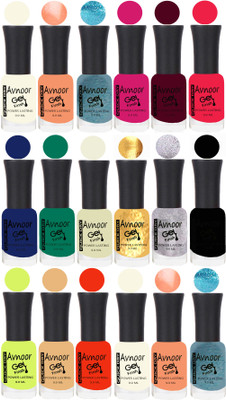 

Avnoor Trending Velvet Matte Nail Polish Combo 7907 Multicolor(Pack of 18)