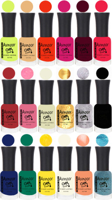 

Avnoor Trending Velvet Matte Nail Polish Combo 7864 Multicolor(Pack of 18)