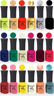 

Avnoor Trending Velvet Matte Nail Polish Combo 7909 Multicolor(Pack of 18)