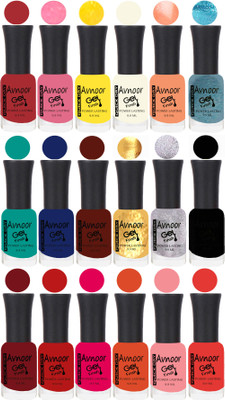 

Avnoor Trending Velvet Matte Nail Polish Combo 7882 Multicolor(Pack of 18)